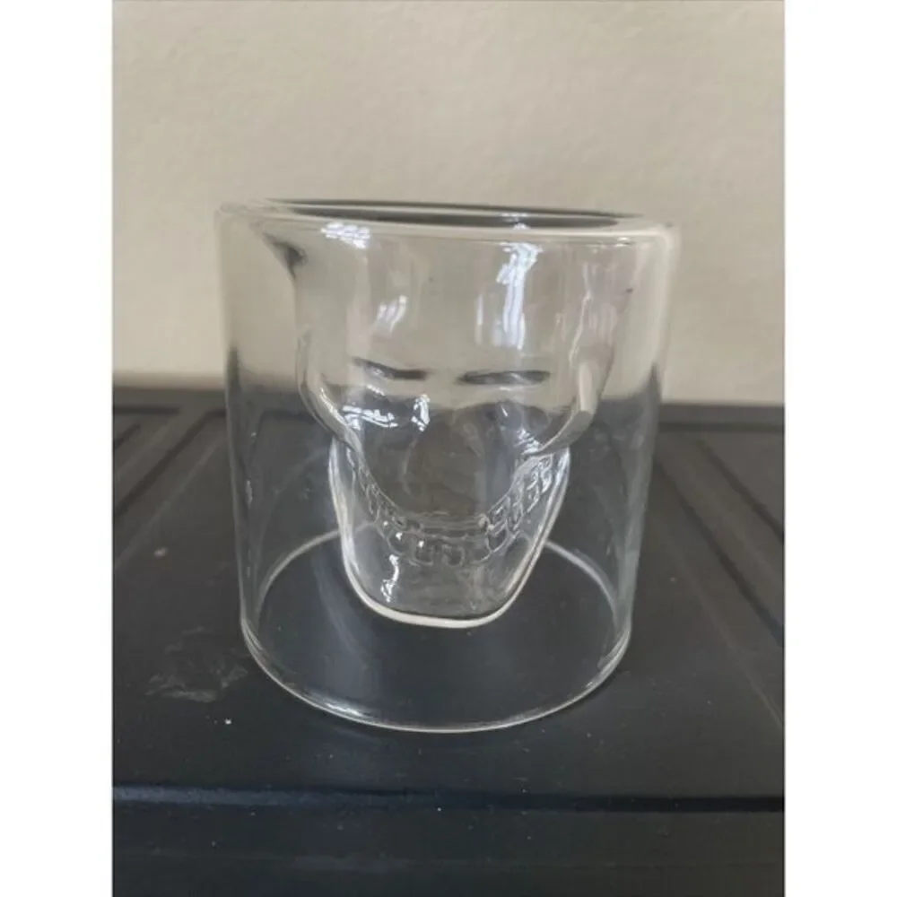 3D skull clear shot‎ glass drinkware barware  2.75